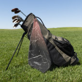 Rose Glitzer Schwarzer Marmor Golfhandtuch (Gras)