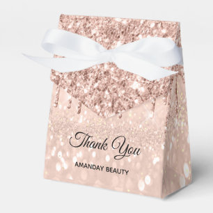 Rose Glitzer Süß 16. Bridal Beauty Shop Geschenkschachtel