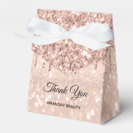 Rose Glitzer Sweet 16. Bridal Beauty Shop Geschenkschachtel