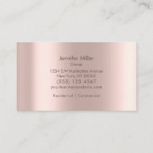 Rose-Glitzer-Tropfen für Reinigungsdienste Visitenkarte (Rückseite)