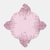 Rose Glitzer Tropfen Personalisiert Monogramm und Geschenkschachtel (Ungefaltet)