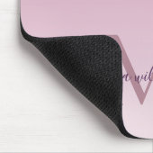 Rose Glitzer Tropfen Personalisiert Monogramm und  Mousepad (Ecke)