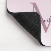 Rose Glitzer Tropfen Personalisiert Monogramm und Mousepad (Ecke)
