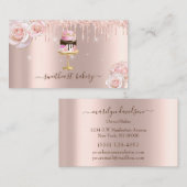 Rose Glitzer Tropfen Pinacoteca Casa Serodine Visitenkarte (Vorne/Hinten)