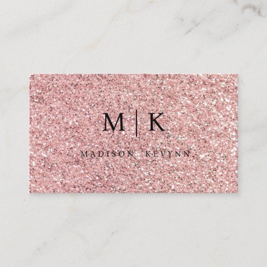 Rose Glitzer Visitenkarte (Vorderseite)