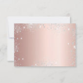 Rose-Glitzer zum 70. Geburtstag Save the Date (Rückseite)