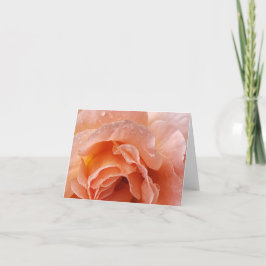 Rose glitzert nach Regennotecard Dankeskarte