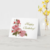 Rose, glücklich zum Geburtstag! Karte (Gelbe Blume)