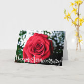 Rose + Glücklicher Jahrestag! Karte (Gelbe Blume)
