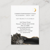 *~* Rose Goddess Black Gold Serpent Moon Phones Visitenkarte (Rückseite)