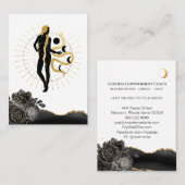 *~* Rose Goddess Black Gold Serpent Moon Phones Visitenkarte (Vorne/Hinten)