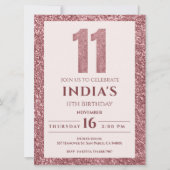 Rose Gold 11. Einladung (Vorderseite)