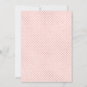 Rose Gold 14. Geburtstag Einladung | Imitate Foil (Rückseite)