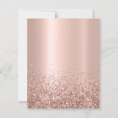 Rose Gold 16 . Geburtstag Einladung (Rückseite)