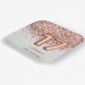 Rose Gold 17. Geburtstagsparty Pappteller (Gewinkelt)