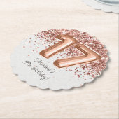 Rose Gold 17. Geburtstagsparty Untersetzer (angewinkelt)