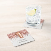 Rose Gold 1. Geburtstag Party Untersetzer (Vor Ort)