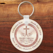 Rose Gold 30. Geburtstag der Kirche Schlüsselanhänger (Vorderseite)