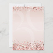 Rose Gold 30. Geburtstag Einladung für Frauen (Rückseite)