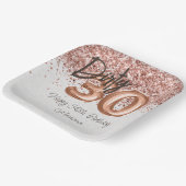 Rose Gold 30. Geburtstag Party Pappteller (Gewinkelt)