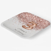 Rose Gold 3. Geburtstag Party Pappteller (Gewinkelt)