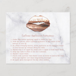 Rose Gold 3D Lippen Marmor Makeup Hinweise Flyer