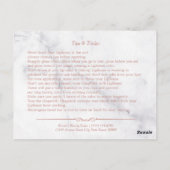 Rose Gold 3D Lippen Marmor Makeup Hinweise Postkarte (Rückseite)