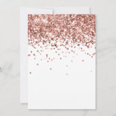 Rose Gold 40. Geburtstag Party Einladung (Rückseite)