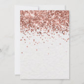 Rose Gold 40. Geburtstag Party Einladung (Rückseite)