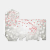 Rose Gold 50. Geburtstag Danke Floralsilber Geschenkschachtel (Ungefaltet)