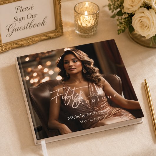 Rose Gold 50. Geburtstags-Gästebuch Gästebuch