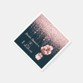 Rose Gold 50 und fabelhafte 50. Geburtstagsparty Serviette
