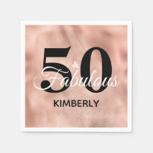 Rose Gold 50 und fabelhafte Glam Geburtstagsparty