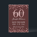 Rose Gold 60 Geburtstag Rett Datum Confetti Burgun Einladung<br><div class="desc">Elegantes "60th Birthday Party" Design mit Imitats Glitzer Konfetti und Details Text. Einfach zu bedienen und leicht zu personalisieren. Bestelle noch heute!</div>