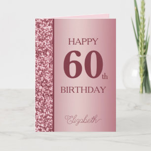 Rose Gold 60. Geburtstagskarte Karte