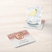 Rose Gold 6. Geburtstagsparty Untersetzer (Vor Ort)