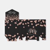 Rose Gold 70. Geburtstag Danke Confetti Black Geschenkschachtel (Ungefaltet)
