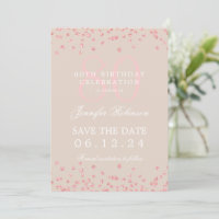 Rose Gold 80. Geburtstag Rett Date Details Champag