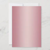 Rose Gold 80. Geburtstagsfeier Einladung (Rückseite)