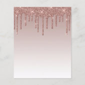 Rose Gold 80. Geburtstagsparty Einladung (Rückseite)