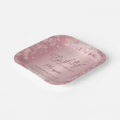 Rose Gold 80th Birthday Party Paper Plate Pappteller (Gewinkelt)