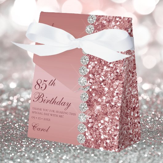 Rose Gold 85. Geburtstag Geschenkschachtel