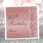 Rose Gold 85. Geburtstag Serviette
