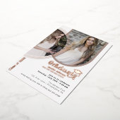 Rose Gold Abschluss 2 Fotos Einladung (Gedreht)