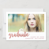 Rose Gold Abschluss Ankündigung Magnet (Vorderseite)