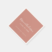 Rose Gold Abschluss Class of 2023 Calligraphy Serviette (Ecke)