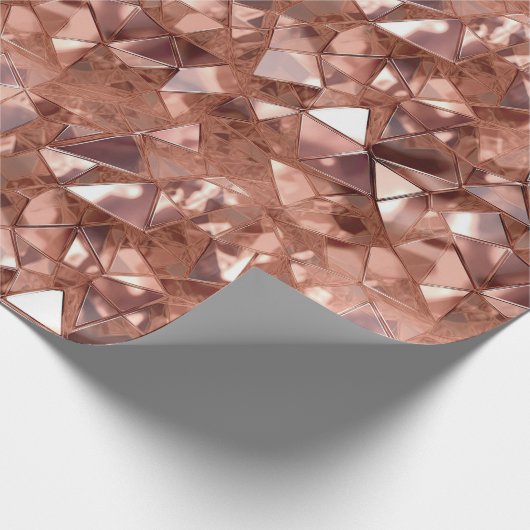 Rose Gold Abstrakt Geschenkpapier (Ecke)