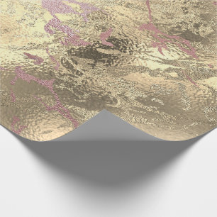 Rose Gold Abstrakt Sepia Marble Shiny Metal Lux Geschenkpapier