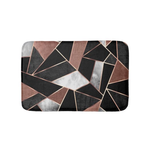 Rose Gold Abstraktes Muster Bath Mat Badematte (Vorderseite)