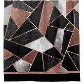 Rose Gold Abstraktes Muster Duschvorhang (Vorderseite)